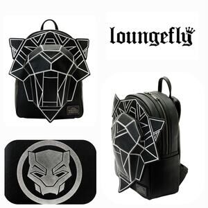 NWT Loungefly Black‎ Panther 3D Geometric Mini Backpack